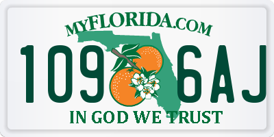 FL license plate 1096AJ