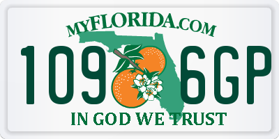 FL license plate 1096GP