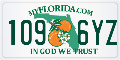 FL license plate 1096YZ