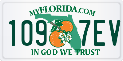 FL license plate 1097EV