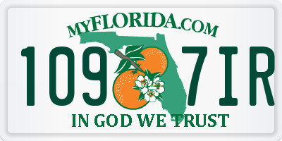 FL license plate 1097IR