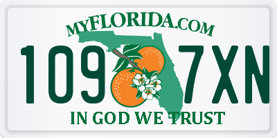 FL license plate 1097XN