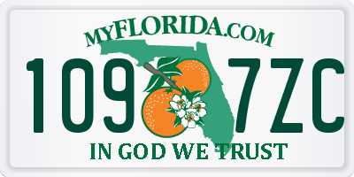 FL license plate 1097ZC