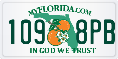 FL license plate 1098PB