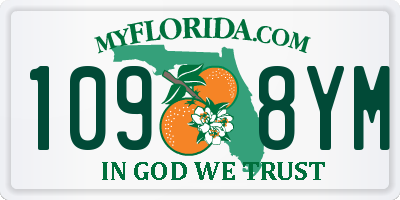 FL license plate 1098YM