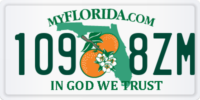 FL license plate 1098ZM