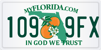FL license plate 1099FX
