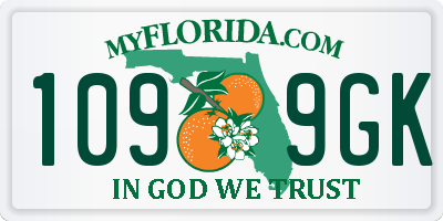FL license plate 1099GK