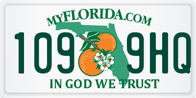 FL license plate 1099HQ
