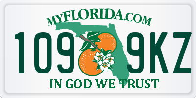 FL license plate 1099KZ