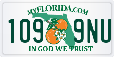 FL license plate 1099NU