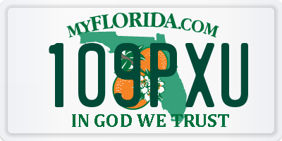 FL license plate 109PXU