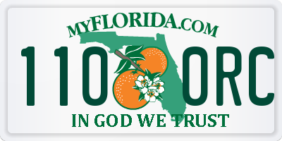FL license plate 1100RC