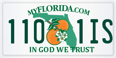 FL license plate 1101IS