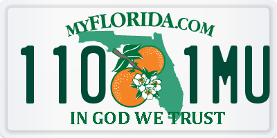 FL license plate 1101MU