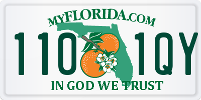 FL license plate 1101QY