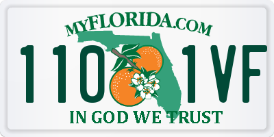 FL license plate 1101VF