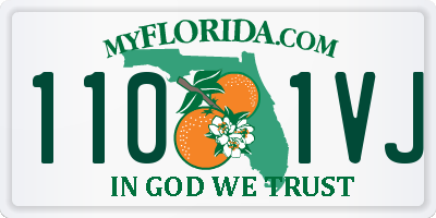 FL license plate 1101VJ