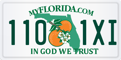 FL license plate 1101XI