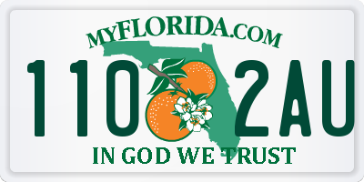 FL license plate 1102AU