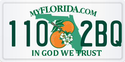 FL license plate 1102BQ