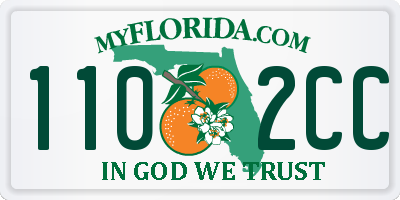 FL license plate 1102CC