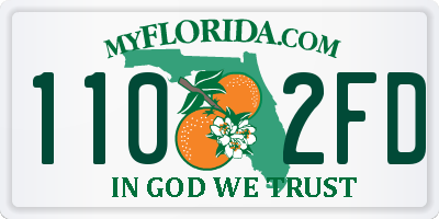 FL license plate 1102FD