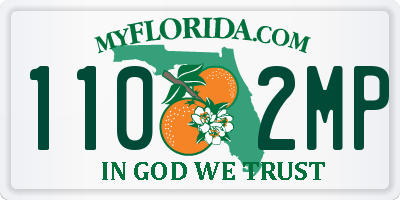 FL license plate 1102MP
