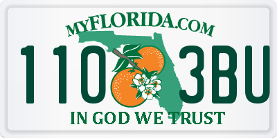 FL license plate 1103BU