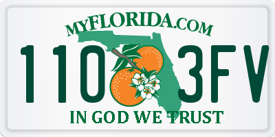 FL license plate 1103FV