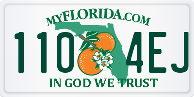FL license plate 1104EJ