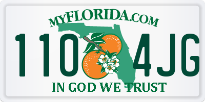 FL license plate 1104JG