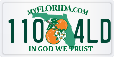 FL license plate 1104LD