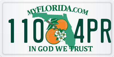 FL license plate 1104PR