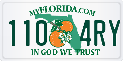 FL license plate 1104RY