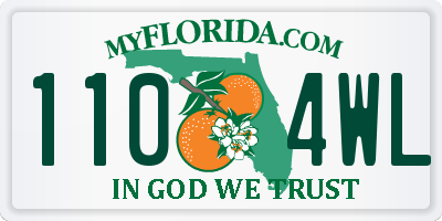 FL license plate 1104WL