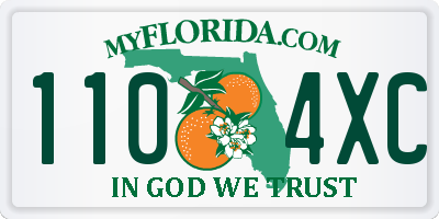 FL license plate 1104XC