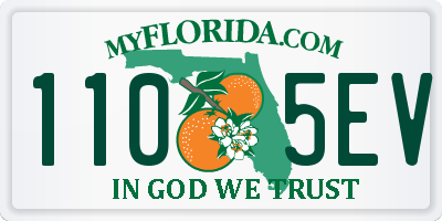 FL license plate 1105EV