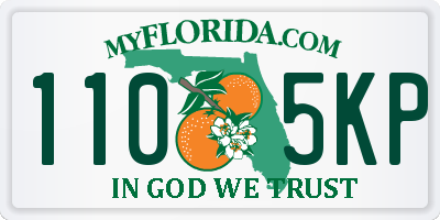 FL license plate 1105KP