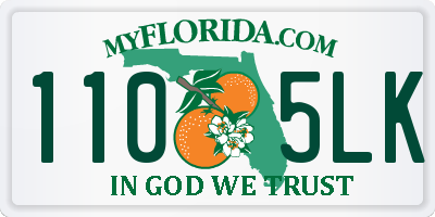 FL license plate 1105LK