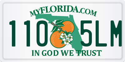 FL license plate 1105LM