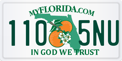 FL license plate 1105NU