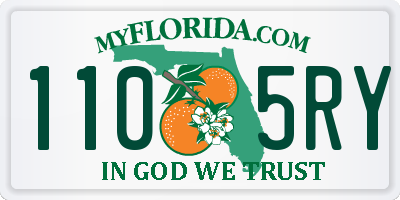 FL license plate 1105RY