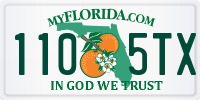 FL license plate 1105TX