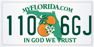 FL license plate 1106GJ