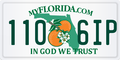 FL license plate 1106IP
