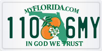 FL license plate 1106MY