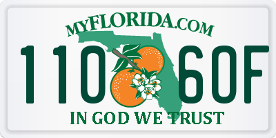 FL license plate 1106OF