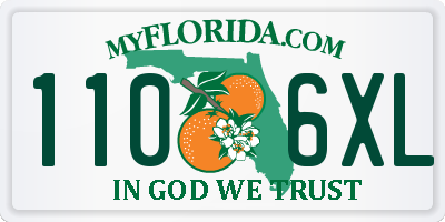 FL license plate 1106XL