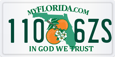 FL license plate 1106ZS